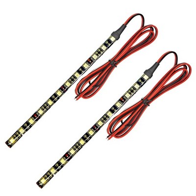 Universal Waterproof LED Turn Signal Light Strips - 2Pcs Amber Indicator Blinker