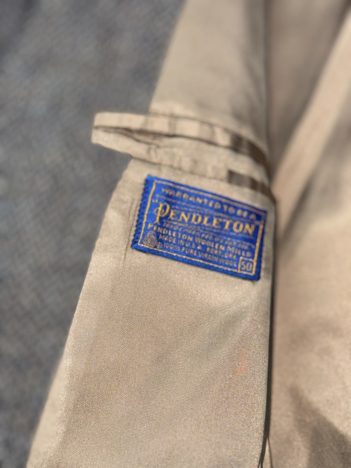 Pendleton Blazer Men's 50  gray Multi Herringbone… - image 7