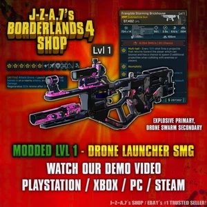 Borderlands 4✨ MODDED LEVEL ONE DRONE LAUNCER HOMING SMG BL4 GEAR ✅PC-PS-XBOX✨