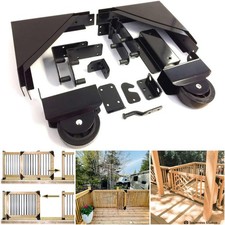 Black Sliding Gate Kit 11052 11070 Replacement Hardware - Size Large