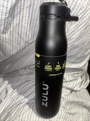 ZULU Ace Vacuum Insulated Stainless Steel Water Bottle with 24 Ounces, Black 