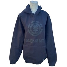 Element Heavy Weight Mens Unisex Black Warm Fleece Lines Pullover Hoodie L