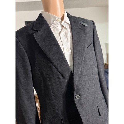 Tom Ford Atticus Silk Leather Black Blazer 54 Storm Collar 44R US Sport jacket