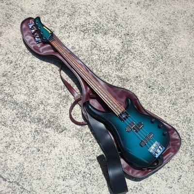 Electric Bass Guitar Fernandes Revolter Blue Burst with Soft Case