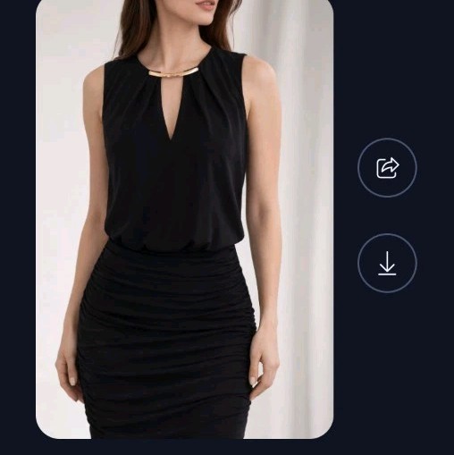 Aidan Mattox Dress Size 8 Black Ruched Sleeveless Bodycon Stretch NEW