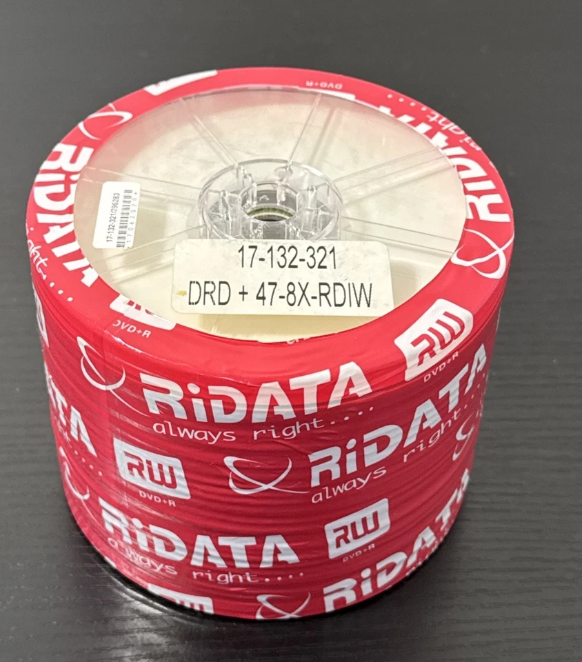 50 Pack Ridata DVD R DL Dual Layer 8X 4.7gb DVD Plus R Double Layer White Inkjet - Image 2 of 4