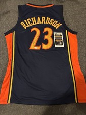 Jason Richardson Signed Jersey Jsa Coa Golden State Warriors Autograph Navy Away