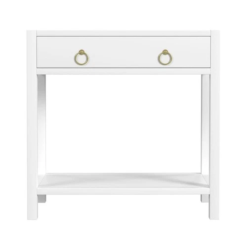Lark 30" Wood 1-Drawer Nightstand, White - Picture 8 of 8
