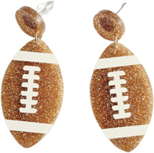 Acrylic Baseball Earrings Cool Punk Football Baseball Basketball Sports Dangle E