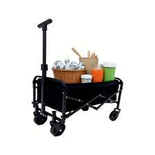 Heavy Duty Foldable Trolley All Terrain Pet Cart with Aluminum Frame Large Wheel
