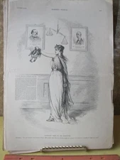 Vintage Print,HOLDING HIM TO RIDICULE,Thomas Nast,Harpers,Politics,Oct 1885