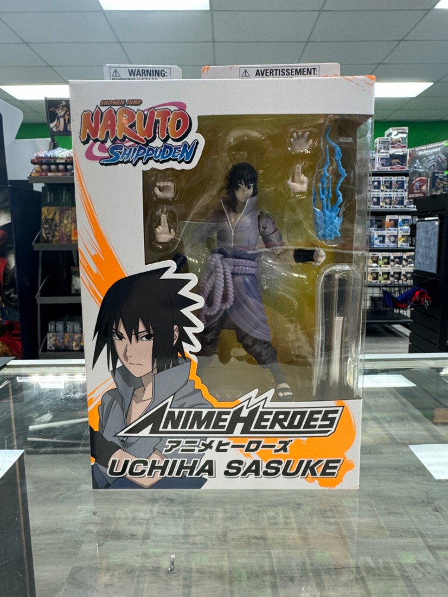 Figurine Anime Heroes Sasuke Uchiwa Naruto - 17cm Articulée - 16 Points D'Articulation - Licence Officielle - Bandai