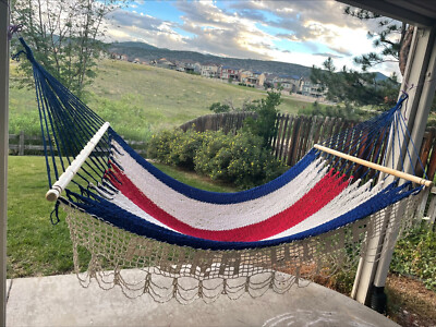 Hanging Spreaderbar Double Hammock with Cortina Pura Vida