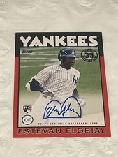 2021 Update 1986 Topps Baseball /25 Estevan Florial #86B-EF Rookie Auto RC