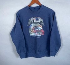 1995 New England Patriots Helmet Sweatshirt Adult Small Dark Blue 90s
