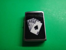 Year 2021 Satin Chrome Zippo Lighter JOKER Aces Decal Sticker