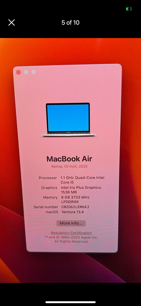 【ジャンク品】Apple MacBookAir2020 Retina 2020 Apple MacBook Air 13
