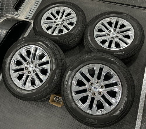 CHROME 20" FORD F-150 LARIAT OEM FACTORY WHEELS TIRES RIMS PLATINUM LIMITED TPMS
