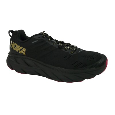 HOKA ONE ONE MENS CLIFTON JHK  RUNNING SHOES BLACK PINK PEACOCK US11.5