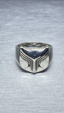 925 Signet Ring Silver Owl Male Size M1/2 New Arriving! We Can Make Your Size !