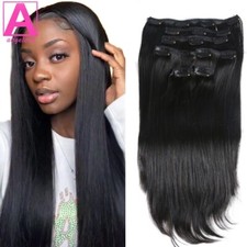 Straight Clip In Hair Extension Human Hair 120g/Set Straight Clip In Full Head