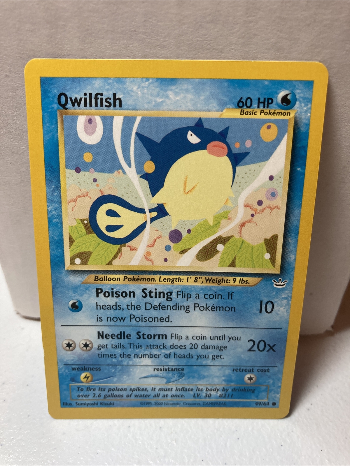 QWILFISH - Neo Revelation Set - 49/64 - Common - Pokemon Card - Unlimited - NM