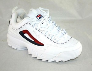 fila disruptor 2 premium repeat white navy red