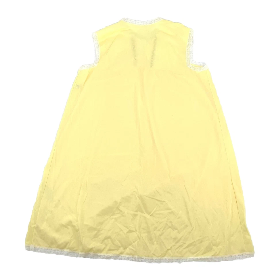 Vestido de Noche Babydoll Bordado Vanity Fair Vintage Años 60 Mediano Lt Amarillo Foto 2 de 4