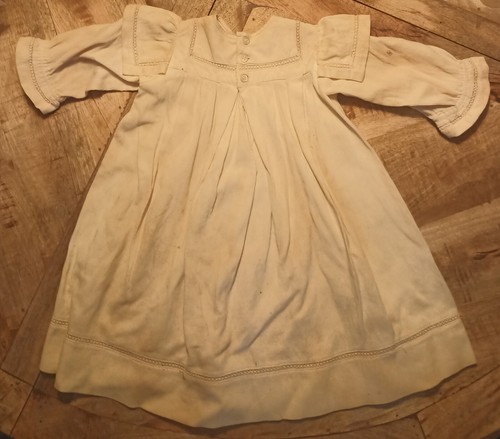 ROBE en soie vieux rose pour poupée ancienne vintage Jumeau