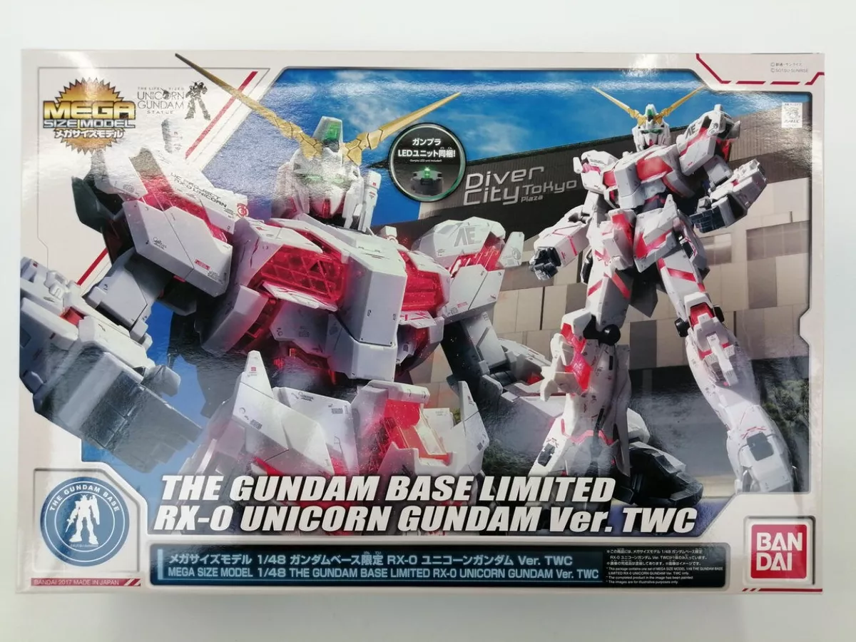 Mega size model 1/48 Gundam Base Limited RX-0 Unicorn Gundam Ver. TWC New  Japan