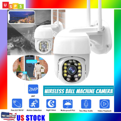US 1080P HD WIFI Wireless Camera Outdoor IP CCTV PTZ Home Smart Security IR Cam