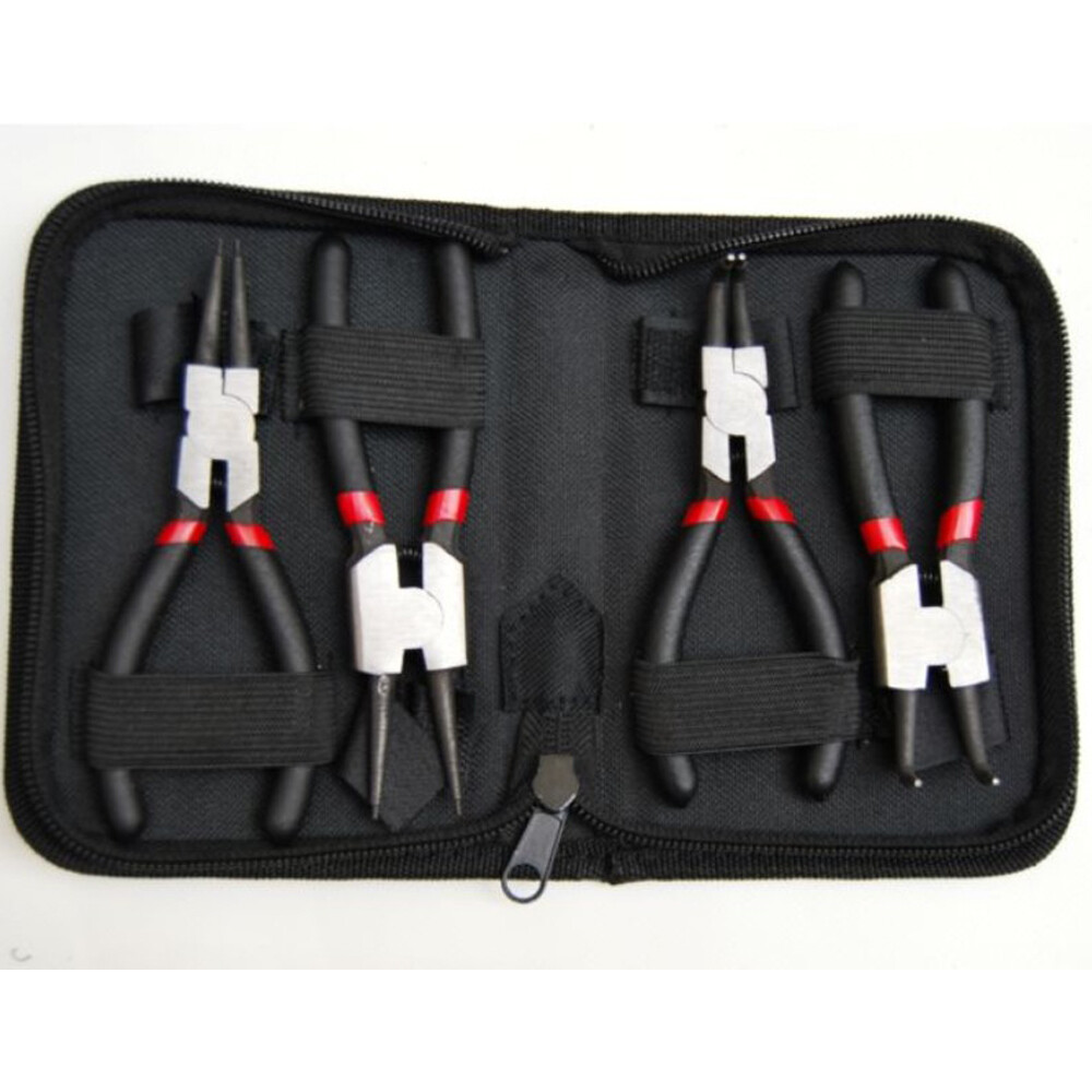 SET PINZE PER ANELLI ELASTICI SEEGER 4pz PINZA 125mm GERMANY PRO+