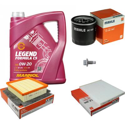 MAHLE Inspektionspaket 5 L MANNOL 0W-20 Legend Formula C5 für Opel Corsa E 1.0