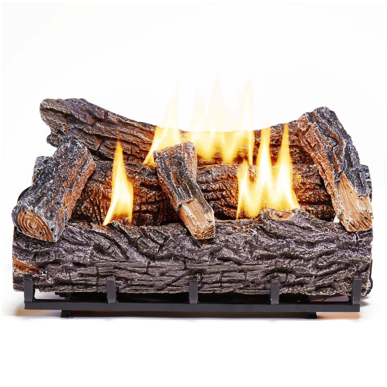 Duluth Forge 22u0026#034; Ventless 32,000 BTU Natural Gas Fireplace Log Set,  Winter Oak | eBay
