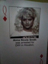 RARE 2003 STARZ BEHIND BARZ ANNA NICOLE SMITH PLAYING CARD ~ MUG SHOT ~ PLAYBOY