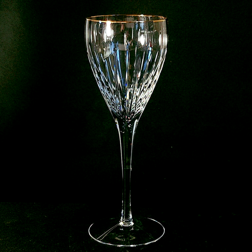 LENOX GRANDURE WINE GLASSES, 7 7/8", 6 oz, Cut Lead Crystal, 22K Trim, USA, 4PCS - Picture 3 of 10