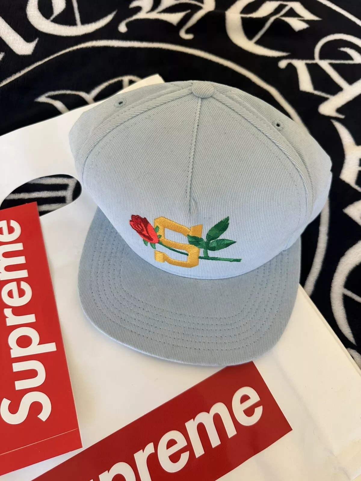 Cordon Supreme Rose 5 panneaux bleu clair SS15 NEUF DS