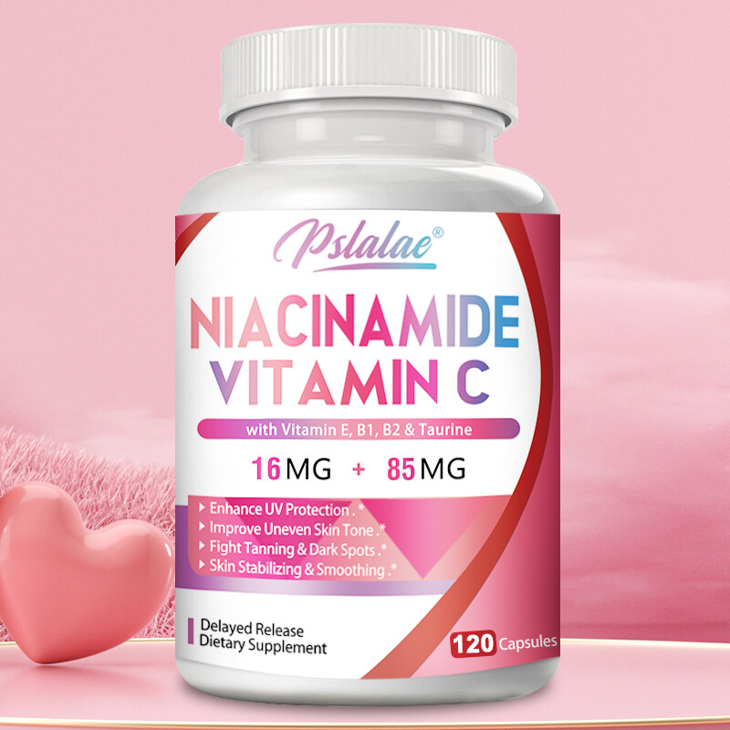 Niacinamide Vitamin C Capsules for Anti-Aging Wrinkle Reduction and Brighter Skin  