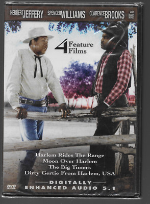 Race Movies: Harlem Rides the Range/Moon Over Harlem/Big Timers/Dirty (DVD) New