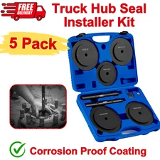 Set of 5 Truck Hub Seal Installer Tool Kit for Class 7 8 Trucks, Heavy Duty Sets