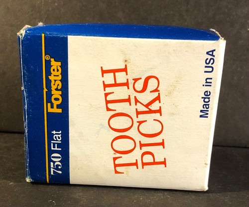 Vintage Forster Tooth Pick Box FREE SHIP! 750 Count (Most or ALL) Wilton, Maine - Picture 4 of 9