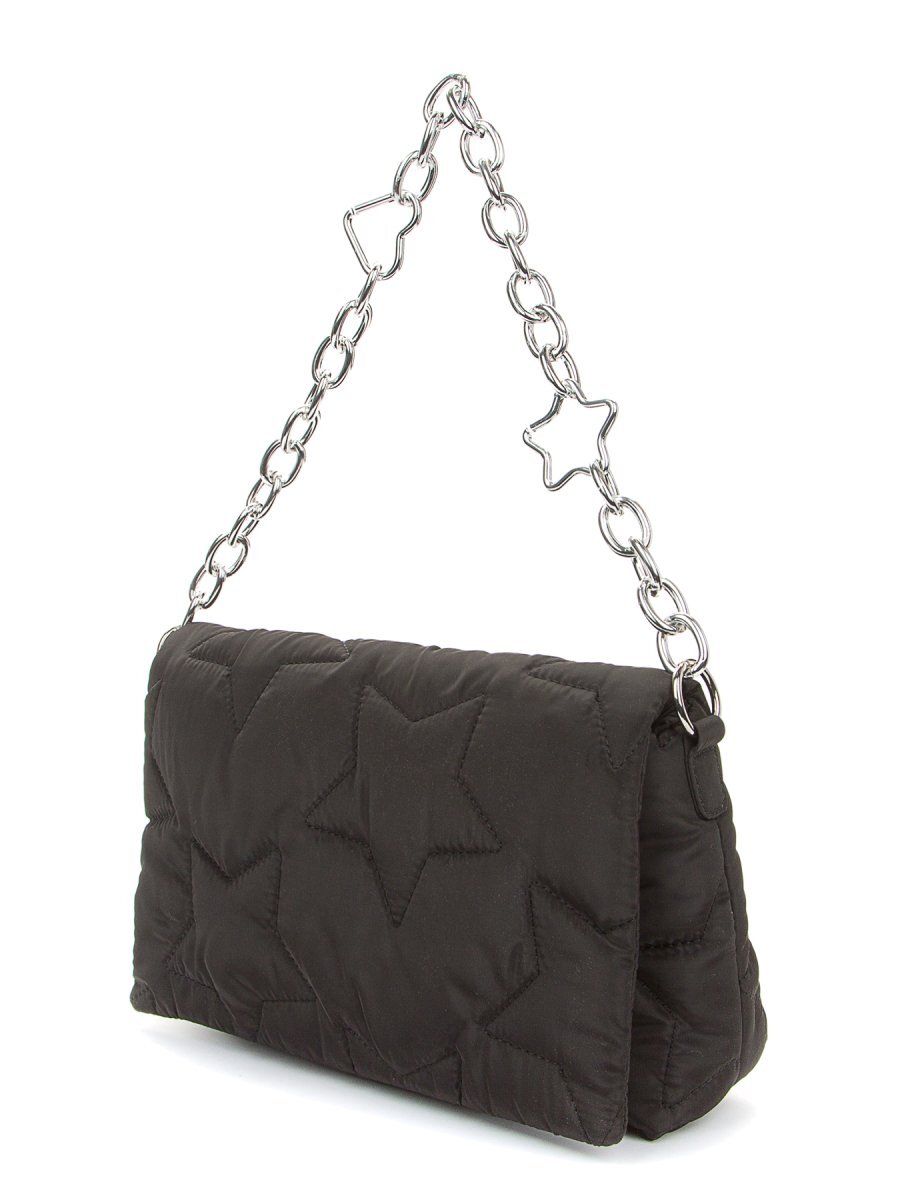 Keddo Couture Black Star Embossed Puffy Padded Handbag