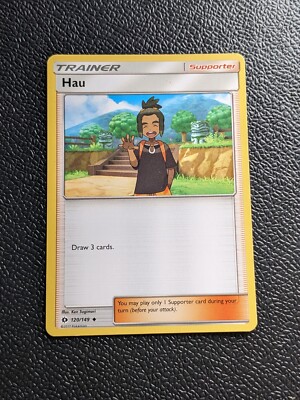 Carta Pokémon Hau - 120/149 - Uncommon - Reverse Holo - Sun & Moon, Nuovo E Fresco