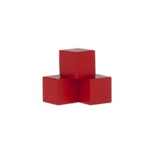 Würfel - Quader - kantig - 16mm - rot