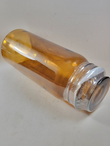 Bote de baño de vidrio ámbar de magnolia Hearth & Hand tarro de 10"... Nuevo - Imagen 4 de 11