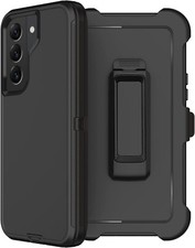 Black For Samsung Galaxy S23 Shockproof Defender Case Cover With Belt Clip