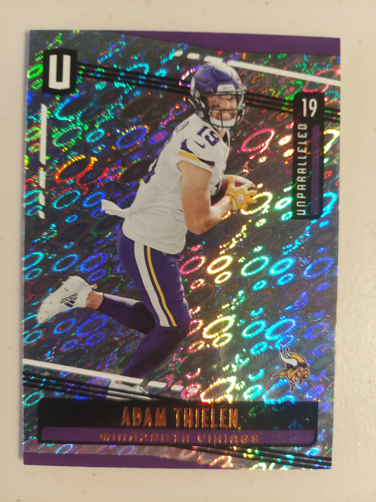 2019 Panini Unparalleled Flight #191 Adam Thielen Vikings Free Shipping 