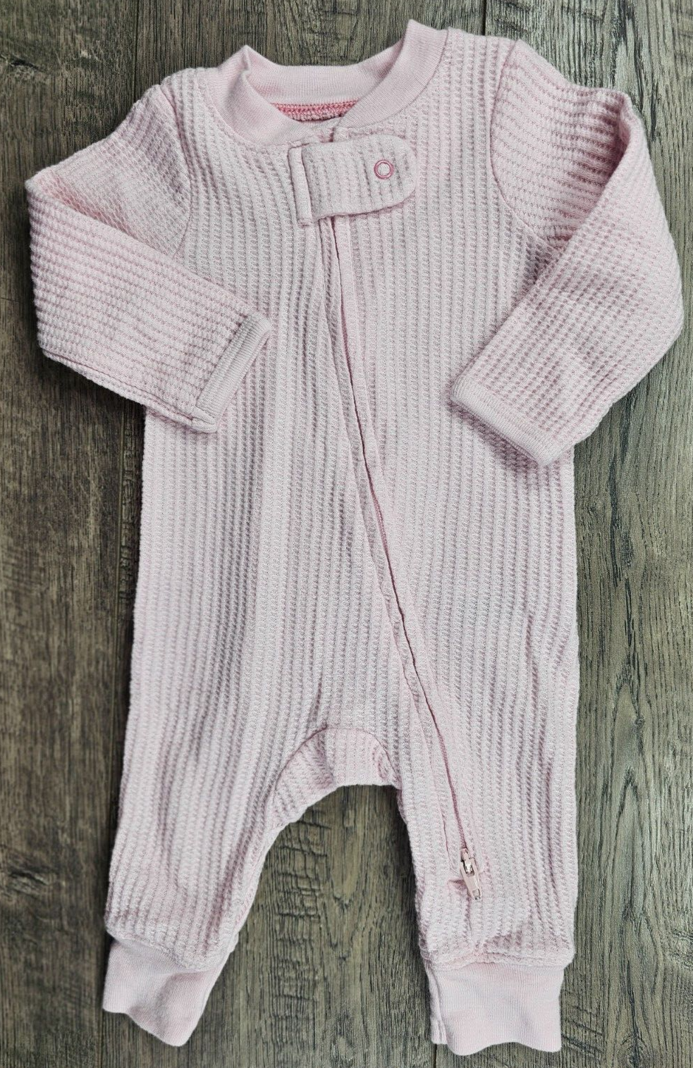 Baby Girl Clothes Nwot Cloud Island Newborn Light Pink Waffle Outfit-image