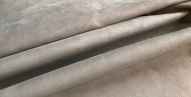 Brown Taupe Soft Leather Hides Rustic Crafters Fabric Suede Upholstery Material - Image 3 of 4