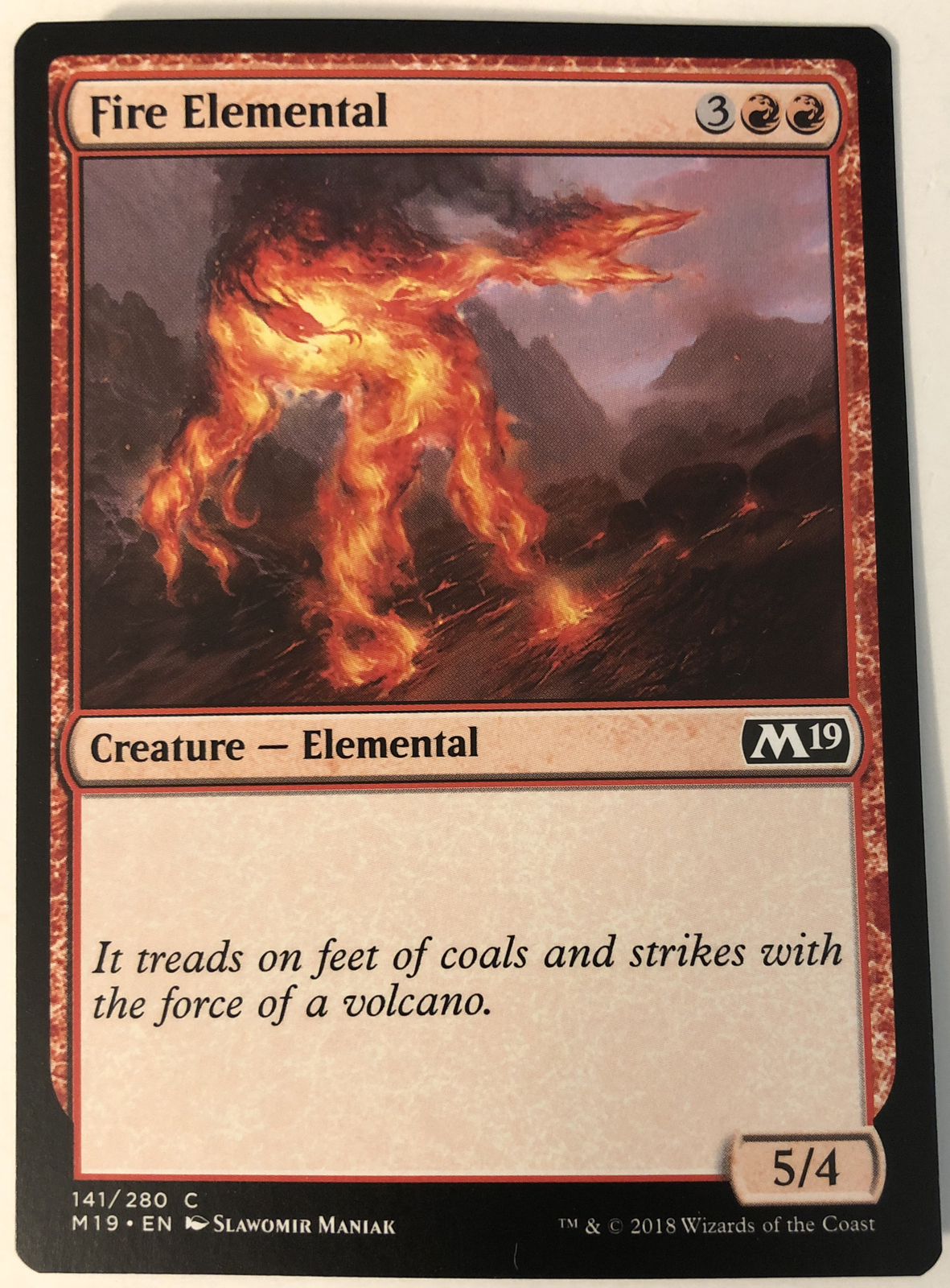 MTG Fire Elemental Core Set 2019 141/280 Regular Common